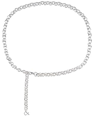 Calvin Klein Damen Silver Mesh Belt Gürtel, Silberfarben, 46