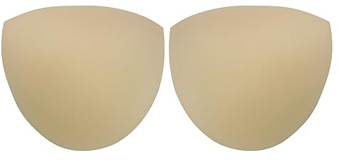EMDOMO Avtagbara BH-dynor inlägg stor storlek BH-kuddar kvinnor halv rund tjock kudde sportkoppar BH-insats för bikini topp baddräkt (paket med 3 par), Khaki, en storlek