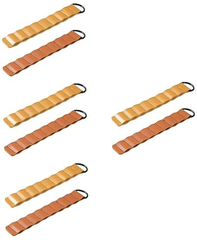 ABOOFAN 8 Piezas Bolsa De Almacenamiento De Cadena De Clavos Cadena De Almacenamiento De Estacas De Tienda Carpa para Camping Exterior Ganchos Al Aire Soporte De Uñas Cuero Manicura