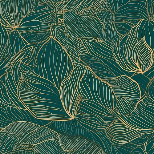 SOEWIOU Papier peint autocollant en vinyle à décoller et à coller, 300 x 44,5 cm d'épaisseur, amovible, imperméable, motif feuille verte, papier peint autocollant pour salon, chambre à coucher,