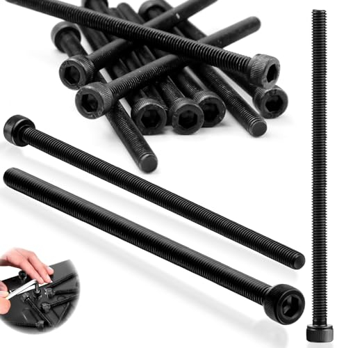 SWTYExt M6x100 mm Tornillo Hexagonal Interior 20 Piezas Tornillos Cilíndricos Rosca Completa Tornillos M6 DIN 912 de Acero Tornillo de Negro Clásico Tornillo M6 para Elementos de Fijación