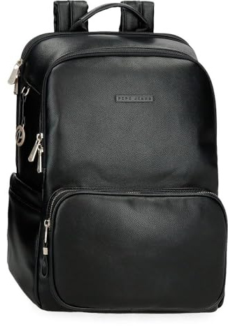 Pepe Jeans Elia Lässiger Rucksack aus Kunstleder, breite und verstellbare Riemen, die sich anpassen, Vordertasche. Von Joumma Bags