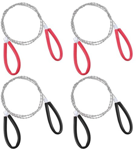 HJZHII sierras de cable de acero inoxidable y sierra de cuerda de bolsillo, alambre de supervivencia de emergencia, herramienta para cortar árboles de madera y PVC