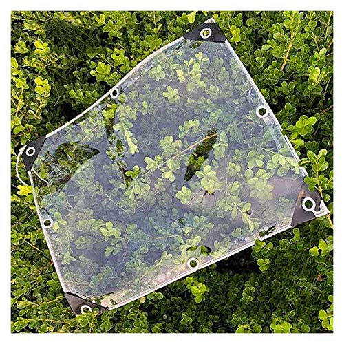 MYJIO Plane Mit Ösen Transparent Dauerhaft Witterungsbeständigkeit PVC-Plane Benutzt Für Terrasse Dach Carport 0,5 Mm Terrassen Windschutz, 22 Spezifikationen(2x4m)