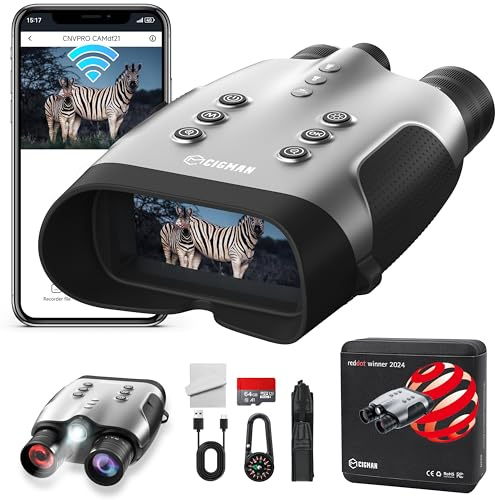 CIGMAN True 4K Night Vision Binoculars,Infrared Goggles with Full-Color Low-Light Imaging, 7-Layer Coated Lens,18H Battery for Wildlife, Security, Outdoor Adventure