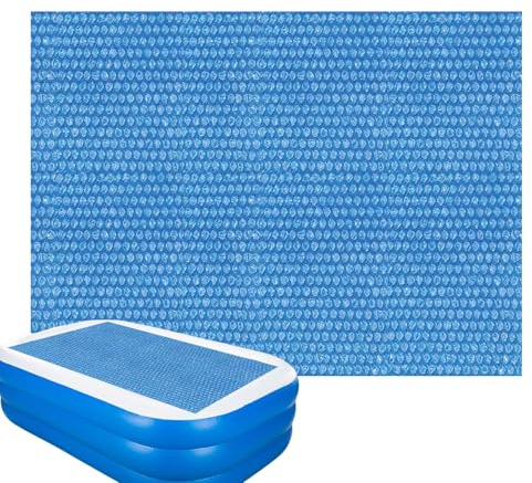 Coperta solare per piscina - 300 x 200 cm 118,11 x 78,74 pollici copertura protettiva, telone antistrappo | Copertura isolante termico con pellicola in PVC per cortile esterno Copertura per piscina