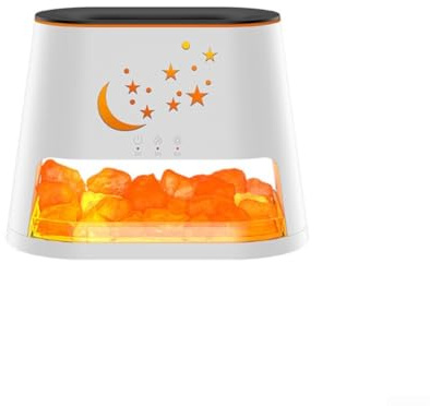 Umidificatore a fiamma alimentato tramite USB, lampada a pietra di sale per migliorare l'aria combina diffusore per aromaterapia ed effetti di fiamma per migliorare il sonno e il relax