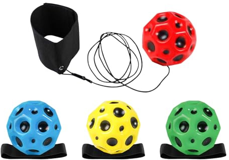ZhuXIXILiang 4 Piezas Pelota de Rebote Alto arrojable, Pelota de Goma con Correa para la muñeca, Pelota saltarina, Adecuada para Adultos, Juguetes Deportivos