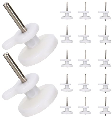 Abaodam 100 Ganchos Invisibles para Cuadros sin Marcas, Material Abs, Color Blanco, Ideales para Colgar Marcos de Fotos en Cualquier Rincón del Hogar