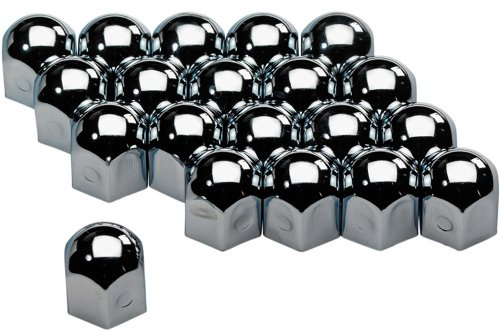 AUTO-STYLE Satz universelle Radmutterkappen - Chrom Stahl - 17mm - Satz à 20 Stück
