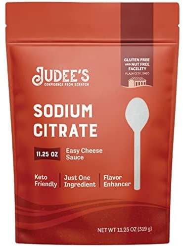 Judee's Gluten Free Sodium Citrate Powder - Cheese Sauce & Fondue Emulsifier - Molecular Gastronomy & Culinary, Sodium Citrate for Cooking - 11.25 Oz