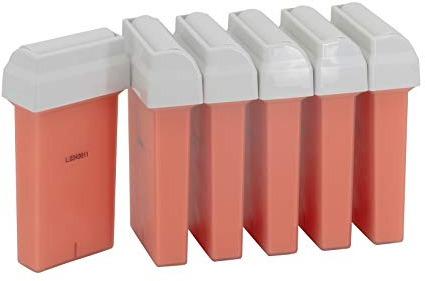 EpilWax - 6 Stück Wachspatronen Für Veet EasyWax Kompatibel - Nachfüllpatrone 50 ml Wachs Rose Roll-On