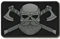 M-Tac Tactical Beard Skull Patch - Morale Patch for Military Gear Army Patches for Clothes, Jackets, Backpacks, Hats Patch with Hook Fasteners (Black/Grey)
