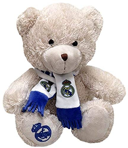 Real Madrid Peluche Osito con Bufanda 20 cm, M-32-RM