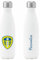 Personalised Insulated Water Bottle for Leeds United FC fans featuring club crest - 500ml capacity - White