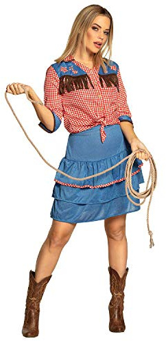 Boland - Kostym cowgirl jessie, överdel och kjol, för kvinnor, vilda västar, temafest, karneval