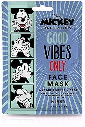 Mad Beauty Disney Gesichtsmaske Mickey Mouse von Mickey & Friends - feuchtigkeitsspendende & beruhigende Tuchmaske