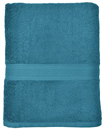 leevitex® Saunahandtuch XXL, flauschig und saugstark, 1 Saunatuch, 80 x 200 cm, Qualität 500 g/m², 100% Baumwolle - Petrol