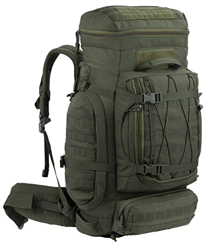 BACKFERRY Großer Militärrucksack Taktischer Rucksack Trekkingrucksacke Campingrucksack Große Tasche für Buschcraft Abenteuer 70L