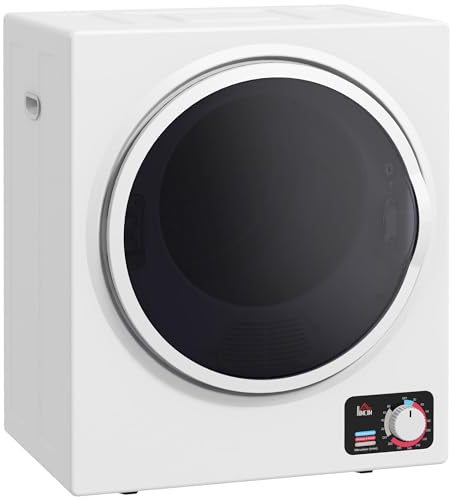 HOMCOM - Secadora portátil de evacuación, secadora eléctrica 850 W, 4 Kg, 4 modos de secado, 2 niveles de calefacción, tanque de acero inoxidable, instalación en pared, para apartamento dormitorio