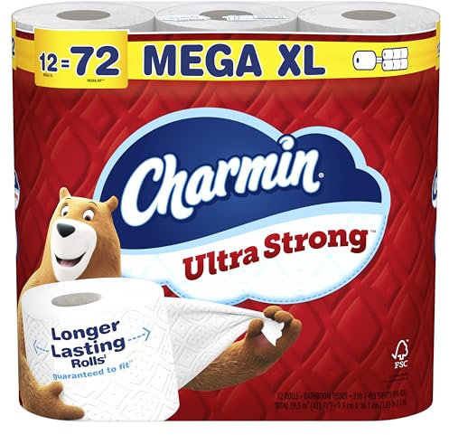 Charmin Ultra Strong Toilet Paper 12 Mega XL Rolls, 330 Sheets Per Roll