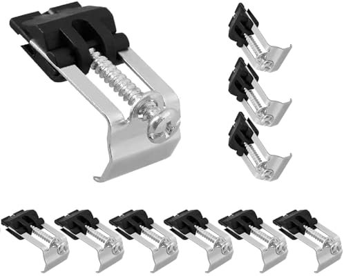 Clips Fregadero Montaje Inferior,Clips De Fregadero De Cocina,FijacióN Fregadero Cocina Soportes,Ajustable Clips de Reparación de Instalación, Adecuado para Lavaderos,Fregaderos de Cocina,6PC Negro