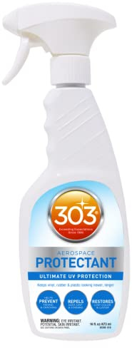 Fiwiko 303 Aerospace Protectant 473 ml – UV-skyddsspray för plast, vinyl, gummi & läder – matt finish, skyddar mot blekning & sprödhet + GRATIS nitrilhandskar