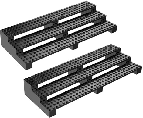 cooldac Mini figurines, vitrine empilable à 3 couches, support d'étagère de rangement pour figurines d'action et collection de jouets, noir