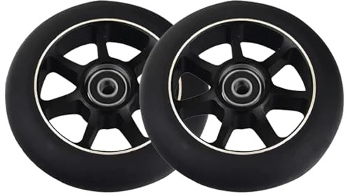 Ruedas Patinete,Rueda Patinete Patinete acrobático 88A con doble rueda de 110 mm aluminio elástico y resistente al desgaste, accesorios deportivos estilo libre