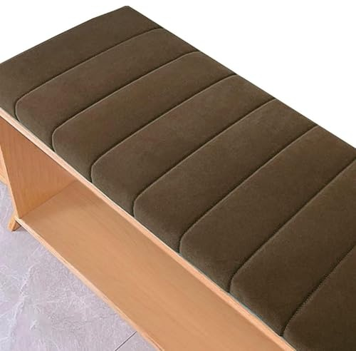 ZZDZW Cuscini Imbottiti Per Panche Da Esterno/Interno – Plüsch E Cotone Antiscivolo Con Fibbia – 120x40,100x40,80x40 – Cuscino Per Panchina Per Giardino, Sagre, Birrerie E Cucina(Caffè,130x35cm)