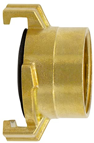 Variosan, System Geka ad innesto rapido, con filettatura interna, in ottone di colore bianco