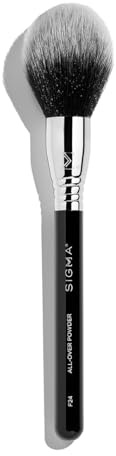 Sigma Beauty F24 All-Over Powder Brush – Fluffy Brush to Apply Color to Cheeks, Blend, or Highlight – Vegan, Hypoallergenic, Synthetic Makeup Brush