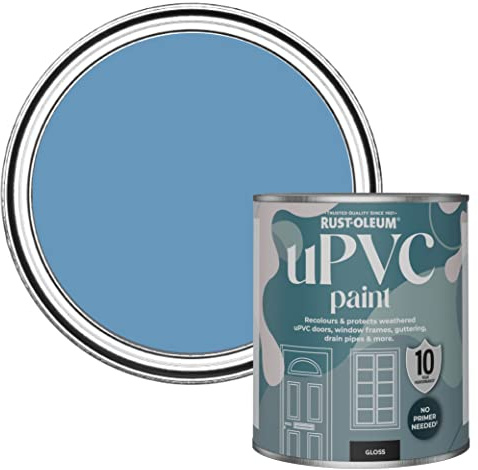 Rust-Oleum Blue uPVC Door and Window Paint In Gloss Finish - Cornflower Blue 750ml