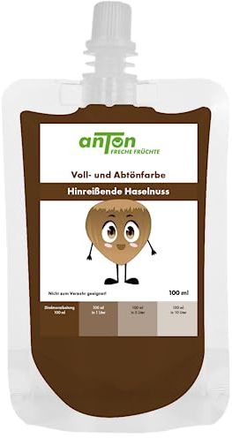 anTon Freche Früchte | Voll und Abtönfarbe | Hinreißende Haselnuss | (100ml braun)