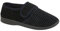 Fashion Star Mens Diabetic Orthopaedic Wide Easy Opening & Close House Hard Sole Slippers Navy-David 9