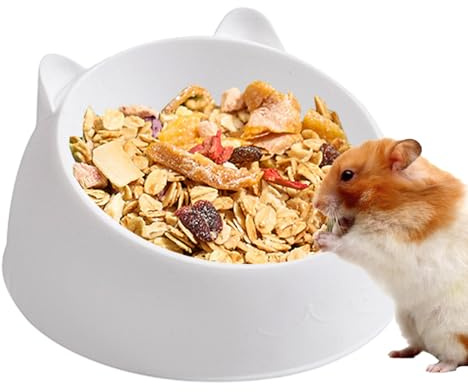 Gamelle de nourriture pour hamster | Bol de nourriture et d'eau pour hamster | Bol de nourriture pour petits animaux, hamster, cochon d'Inde Teksome