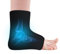 JEONEKID Pack de glace pour cheville, Pack de glace en gel réutilisable pour thérapies chaudes et froides, Manchon de compression pour thérapie froide, Pieds douloureux, Pied et Talon (L)