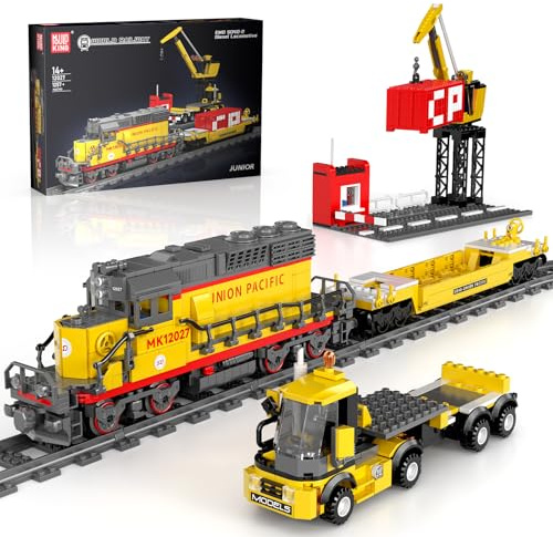 Mould King 12027 Technic treno modello blocchi di costruzione Ferrovia elettrica morsetto APP telecomandato con binari costruzione giocattolo regalo per adulti e ragazzi (1170 parti)