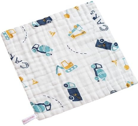 Goxiry 10 Stück Baby Spucktücher, 6 Lagig Saugstark Waschlappen aus 100% Baumwollem 50x20cm, Moltontücher Baby Weich Atmungsaktiv und Saugfähig Mulltücher, Abwischen Abdecken von Neugeborenen