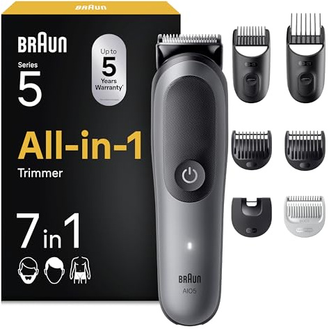 Braun Recortadora Todo en Uno Series 5, AIO5520, Gris