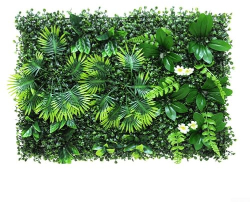 Artificial Green Grass Wall Panel, 40x60cm Indoor Outdoor Plant Wall Mat Decorative Hedge Privacy Screen for Garden Home Office(1)