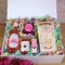 Happy Birthday Gift Set - Luxury Engraved Box with Strawberry Candy Floss Gin, Pink Glitter Shimmer, Flavoured Syrup, Fentimans Rose Lemonade & Baileys Birthday Truffles - Birthday Present for Her