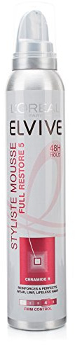 L'Oréal Paris Elvive Styliste Mousse Full Restores 5, 48 Hold & Firm Control, 200ml