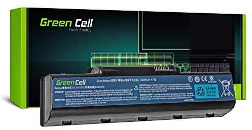 Green Cell Standard Serie AS09A31 AS09A41 AS09A51 AS09A71 Akku für Acer/eMachines/Packard Bell/Gateway Laptop (6 Zellen 4400mAh 11.1V Schwarz)