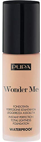 Pupa Fluid Foundation Waterproof Wonder Me (030 Medium Beige Neutral) - Foundation Instant Perfection und absolute Leichtigkeit, lang anhaltend, wasser- und feuchtigkeitsbeständig - Größe 30 ml