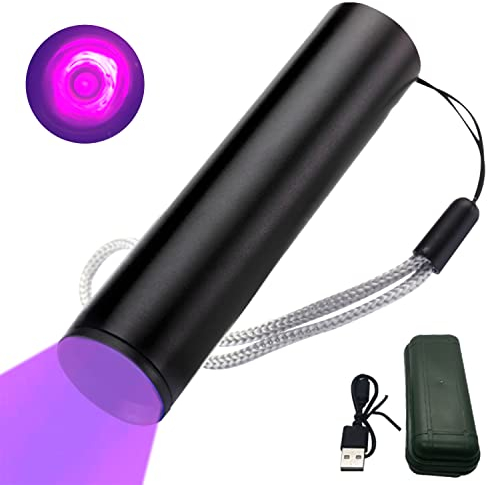 YZYOE Rechargeable 365 nm Black Light UV Flashlights, Black Light for Pet Urine Detection, UV Lamp, UV Flashlights, Black Light Flashlight Mini，HIGH Definition Ultraviolet.