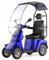 VELECO Gravis mit Dach - bequemer Kapitänssitz, Mobilitätsroller, Elektromobil, komplett montiert und fahrbereit - Voll-LED Beleuchtung (Blau)