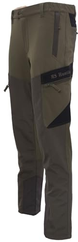 fratelliditalia.org Pantalone in Tessuto Stretch Verde Caccia Pesca Uomo Slim Tecnico antistrappo 6 Tasche