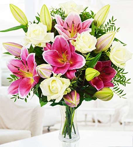 Ramo de Lirios Sensacionales - Ramo de Flores – Regalo Fresco para Cumpleaños o Día de la Madre – Arreglo de Lujo con Entrega al Día Siguiente – Sorpresa Elegante para Ella