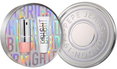 Pepe Jeans Bright For Her Estuche Regalo Perfumes de Mujer Pack de 2 Piezas Eau de Parfum 80ml y Body Lotion 100ml Set Fragancia Chipre y Floral